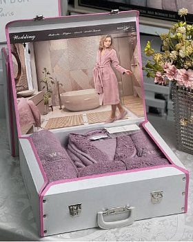 Комплект Maison Dor WEDDING халат/тапочки/полотенца